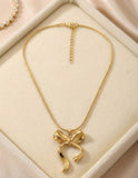 Blush Bow Pendant - Glimmer Hub