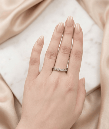 Double Row Criss Cross Ring - Glimmer Hub