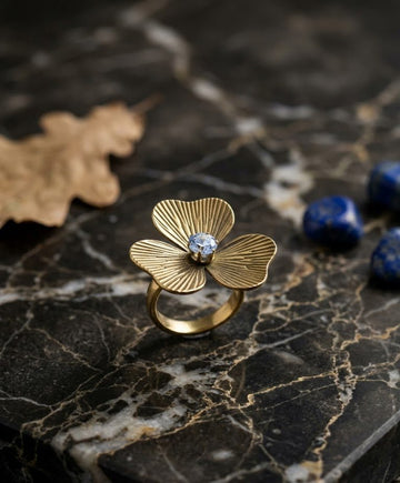 Flower Stone Ring - Glimmer Hub