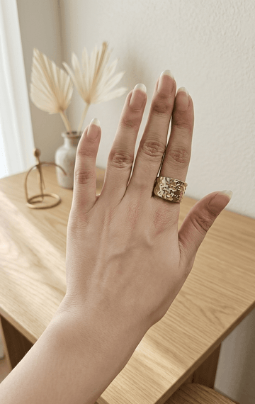 Molten Gold Band Ring - Glimmer Hub