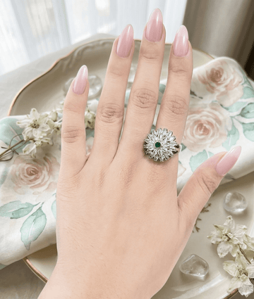 Sparkling Bloom Ring - Glimmer Hub