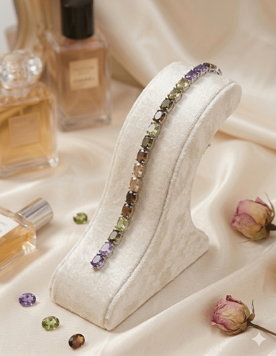 Stone Luxe Statement Bracelet - Glimmer Hub